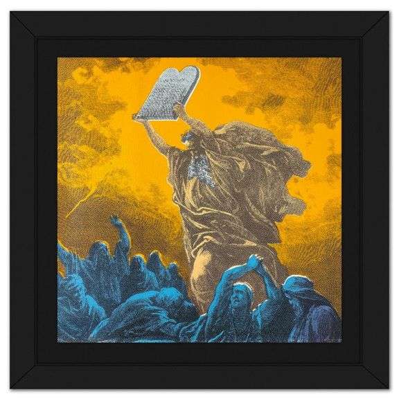 "Moses & the Ten Commandments" by Steve Kaufman (1960-2010)