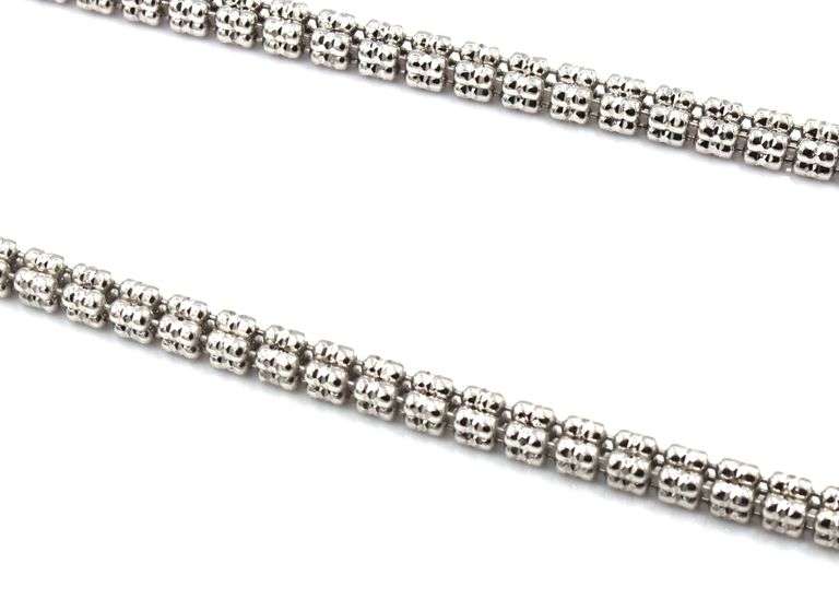 Set of Italian 925 sterling silver popcorn necklace and bracelet