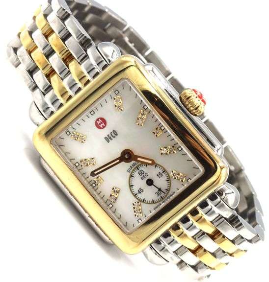 Michelle Deco mother of pearl dial 29mm two tone watch