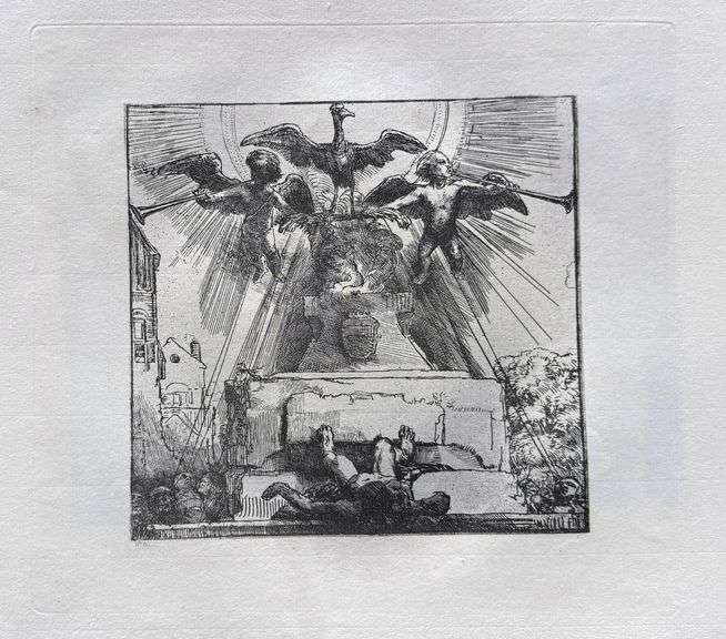 Extremely Rare and Collectible Antique Etching After Rembrandt, c. 1880