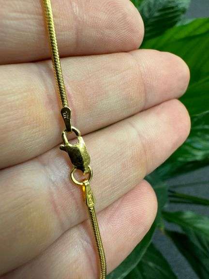 Sterling Silver 925 Snake Chain w/ Gold Plated 9" Bracelet Anklet