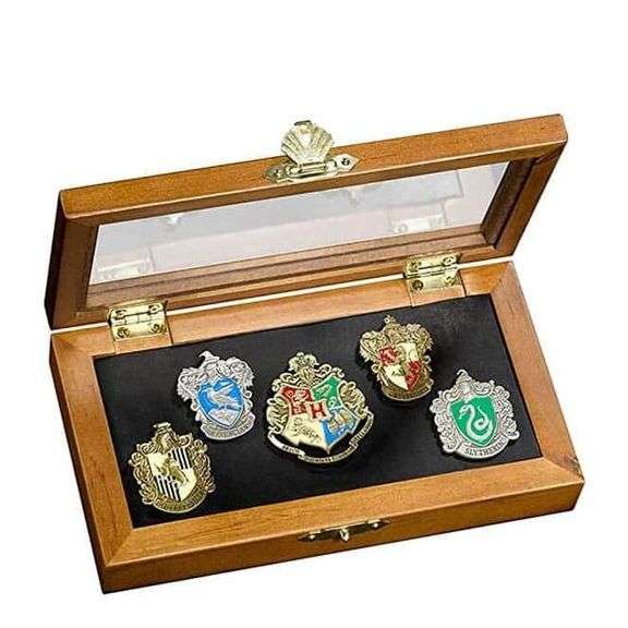 Offical Harry Potter House Crest Pin Set