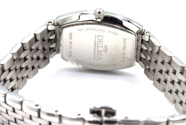 Delma quartz white dial watch