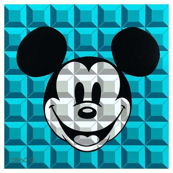 "Aqua 8-Bit Mickey" by Tennessee Loveless