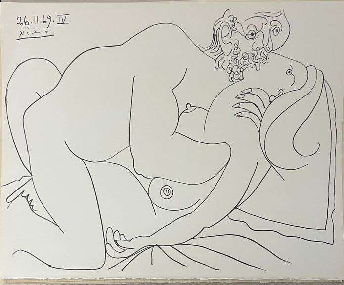Picasso Au Baiser d'Avignon Lithograph from 1972 Portfolio