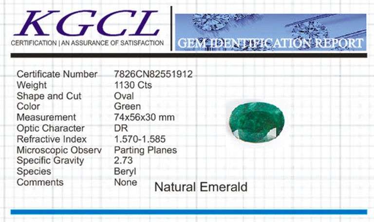 Huge Certified 1130 Ct Museum Size Natural Emerald Solitaire