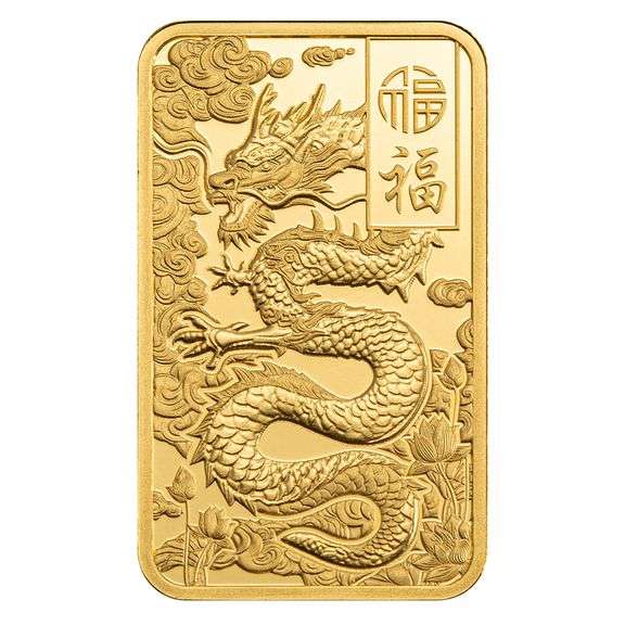 Pamp Suisse Good Luck 5g Gold Bar Yellow Dragon