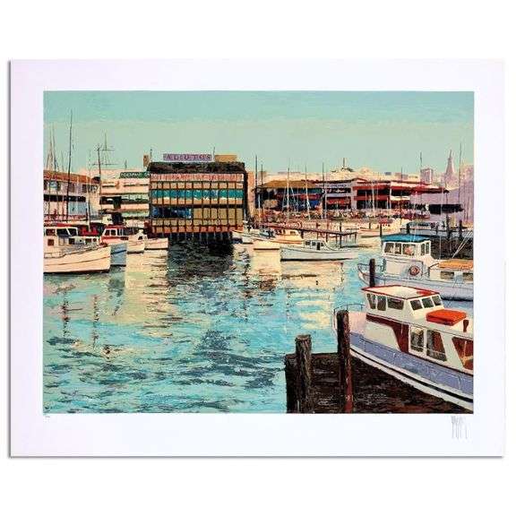 "Fisherman's Wharf" by Mark King (1931-2014)