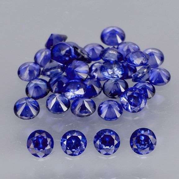 Diamond cut! 2.19ct top cobalt blue sapphire set!