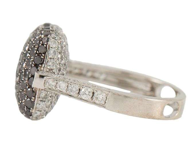 Effy 2.50ctw Black and White Cushion Shaped Double Side Flip Ring in 14K