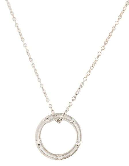 Damiani D.Side 0.30ctw Diamond Open Circle Pendant Necklace in 18K