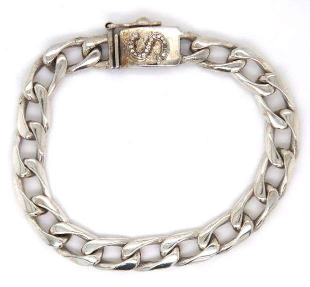 925 Sterling silver Curb link bracelet