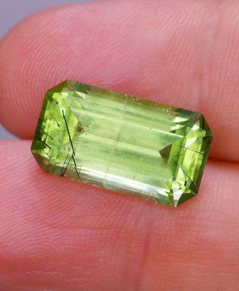 HUGE! UNTREATED! 14.26ct Rutile Peridot!