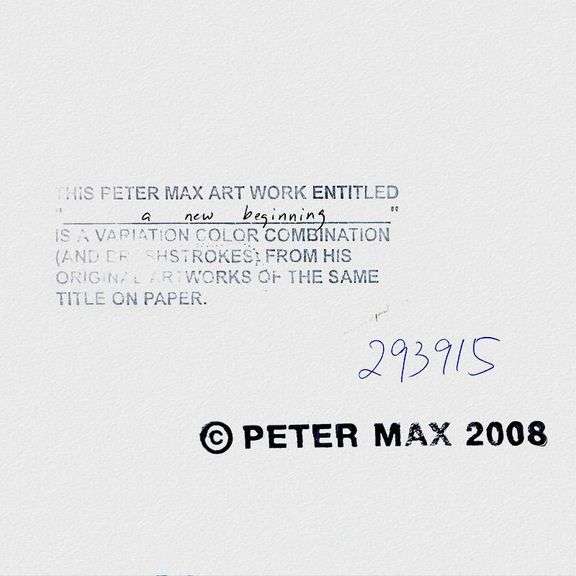 "A New Beginning" by Peter Max