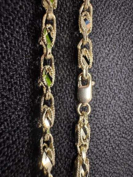 10k Yellow Gold Extremely Unique Diamond Cut 3.65mm Marquise Necklace Chain 20 Inch