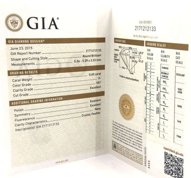 Platinum 0.60ct round brilliant cut silitaire diamond ring