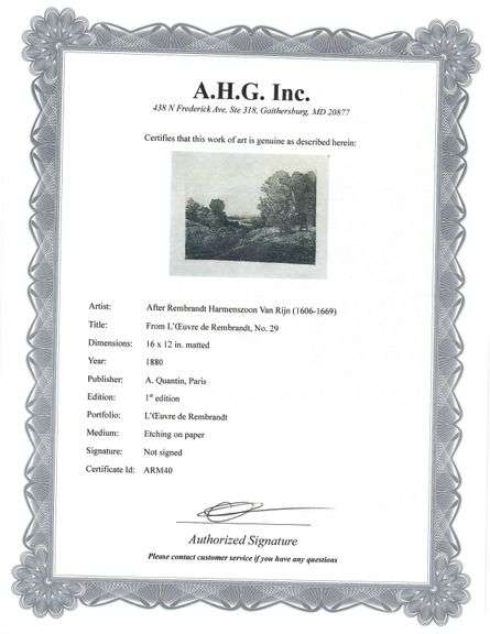 Extremely Rare and Collectible Antique Etching After Rembrandt, c. 1880