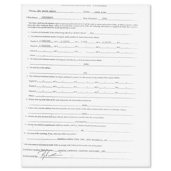 "The White House" by Mark King (1931-2014)