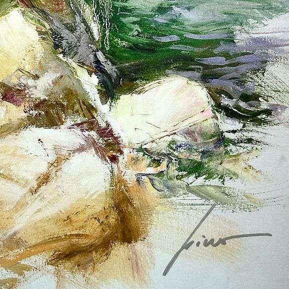 "Cliffside at the Sea" by Pino (1939-2010)