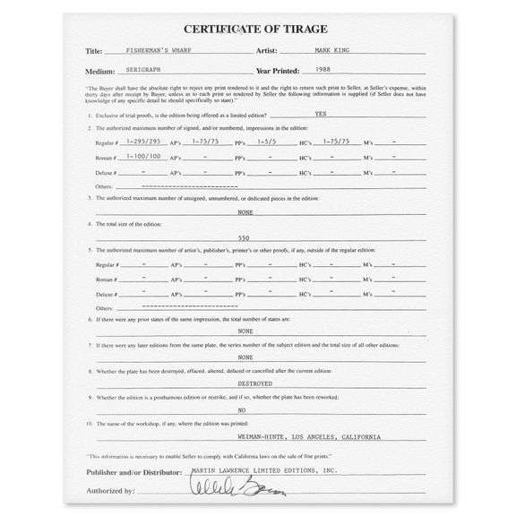 "Fisherman's Wharf" by Mark King (1931-2014)