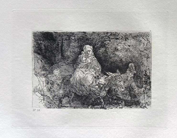 Extremely Rare and Collectible Antique Etching After Rembrandt, c. 1880