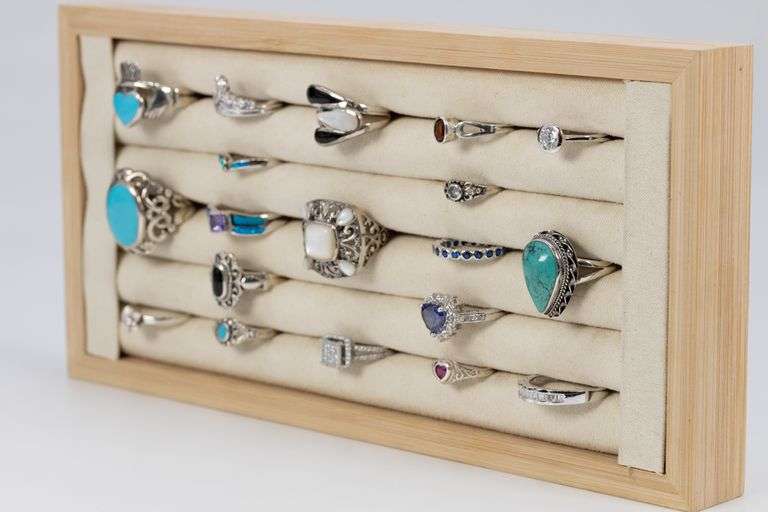 .925 Sterling Silver Curated 20 Ring Lot Various Sizes & Stones