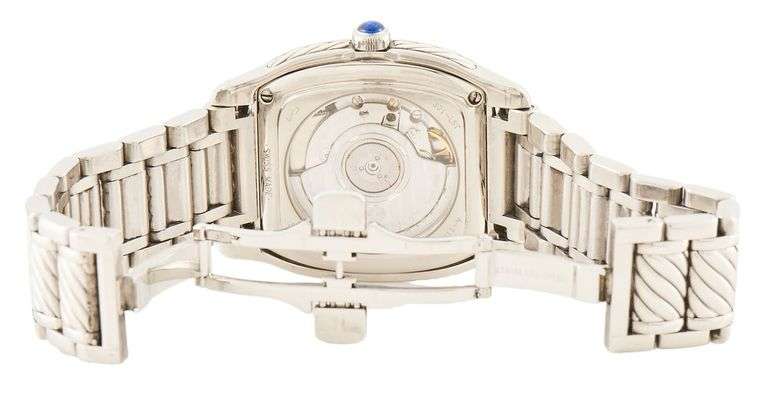 David Yurman Thoroughbred T301-LST, 36 X 45MM, White Dial, Stainless Steel Watch