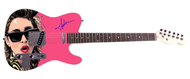 Madonna Autographed Facsimile Signed Custom Graphics Guitar