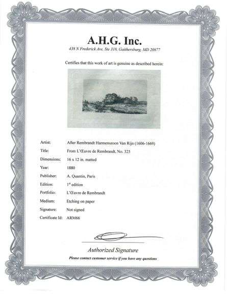 Extremely Rare and Collectible Antique Etching After Rembrandt, c. 1880