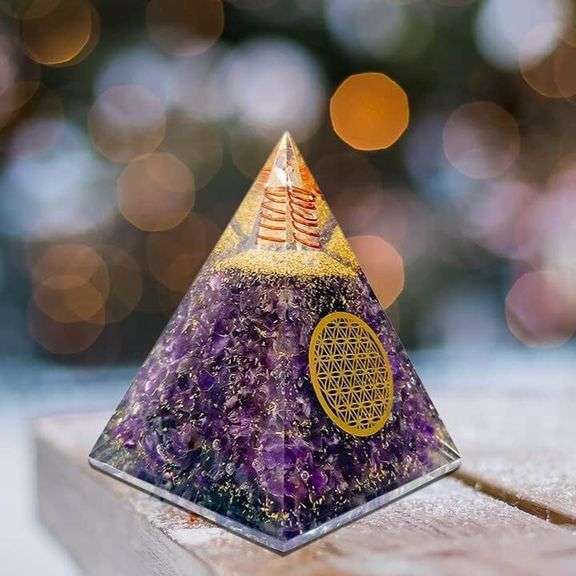Amethyst Orgone Pyramid Energy Generator