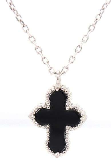 10mm black onyx cross pendant on chain