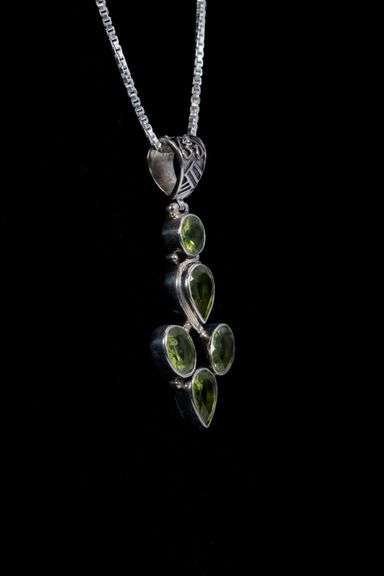 Sterling Silver Peridot Pendant
