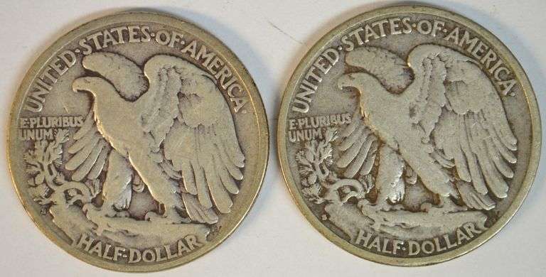 Scarce 1923-S & 1929-S Walking Liberty Half Dollar