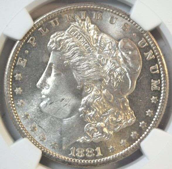 Impressive virtual Gem BU 1881-S Morgan Silver Dollar. NGC MS64