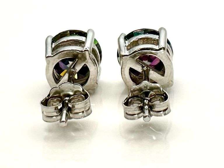 Stunning 4 Ctw Russian Color Change Lab Created Alexandrite Earrings