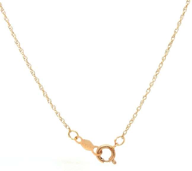 Modern 14K YG Pearl & Diamond Pendant on Necklace