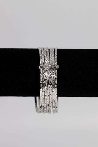 .925 Sterling Silver Baby 7 Day Bangle Bracelet Inside Diameter 55mm