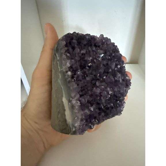 Natural Amethyst Crystal Cluster Dark Purple