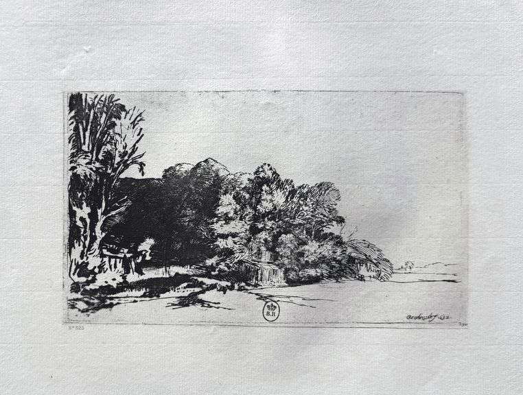 Extremely Rare and Collectible Antique Etching After Rembrandt, c. 1880