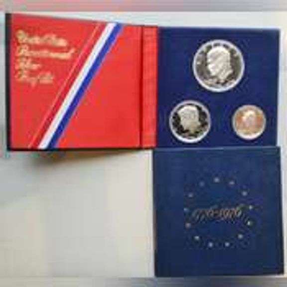 Two Gem 1976 Bicentennial Silver Proof Blue Sets