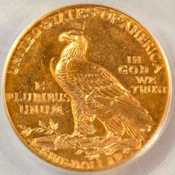 Lovely nearly Gem BU 1909-D $5 Indian Gold Piece. PCGS MS64