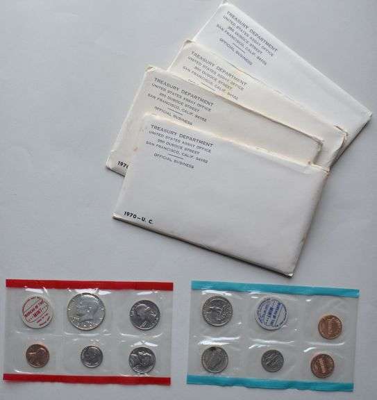 Five 1970 Silver Mint Sets