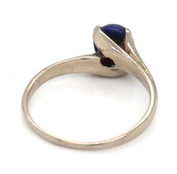 10kt White gold Linde star sapphire ring