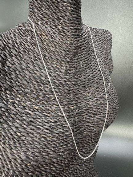 10k White Gold Rolo Chain 1.22mm 22" Necklace