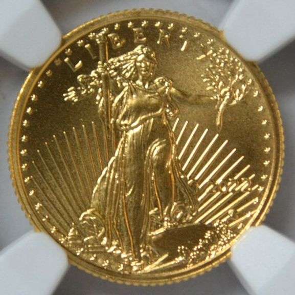 Flawless Signed NGC MS70 graded 2022 $5 Gold Eagle
