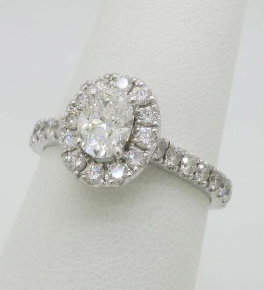 Neil Lane Oval Diamond Halo Ring
