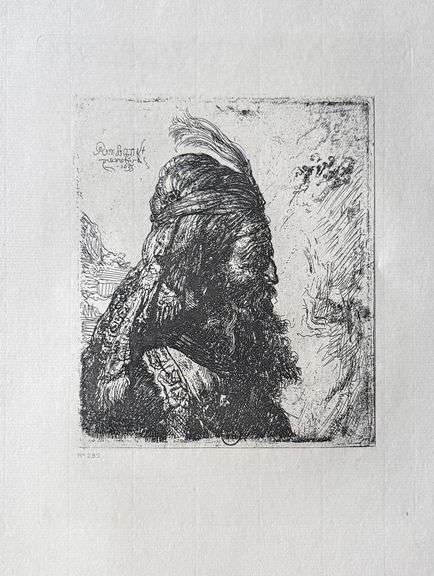 Extremely Rare and Collectible Antique Etching After Rembrandt, c. 1880