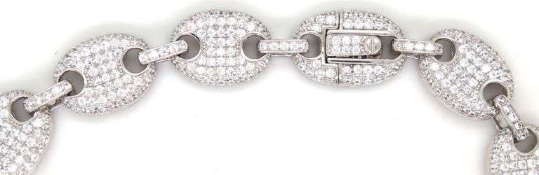925 Sterling silver Gucci style cubic zirconia bracelet