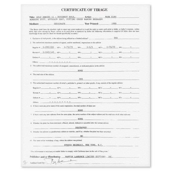 "Putting Green Rancho Bernardo" by Mark King (1931-2014)