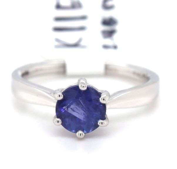 Darling 1.24CTS Round Brilliant Cut Tanzanite Ring in Sterling Silver